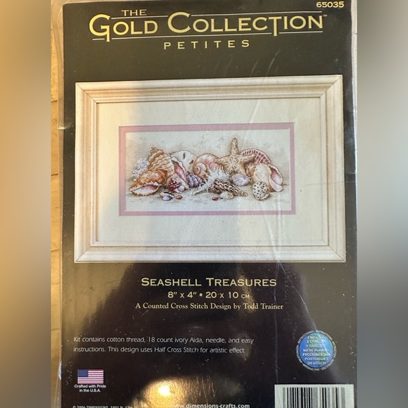 Seashell Treasures Cross Stitch complete Kit - Picture 1 of 2